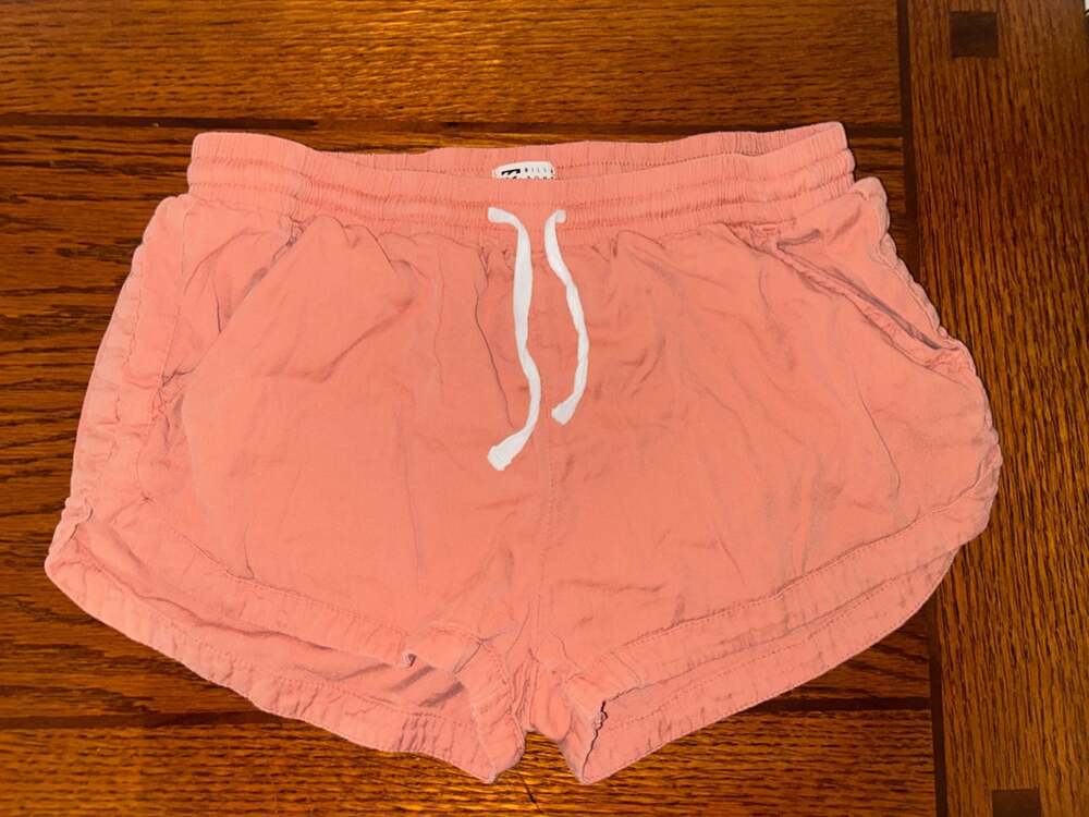Billabong Road Trippin Elastic Waist Shorts Coral Size Medium